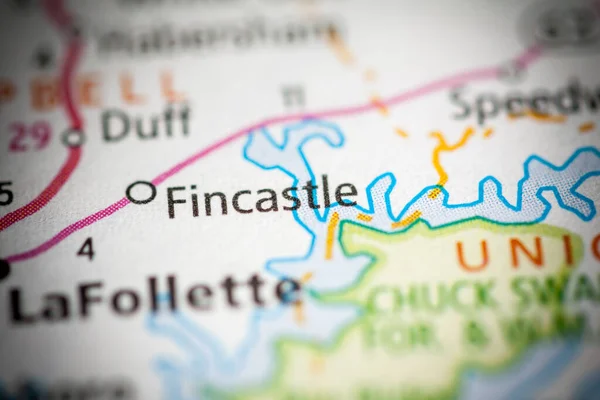 Fincastle Tennessee Eua Mapa — Fotografia de Stock