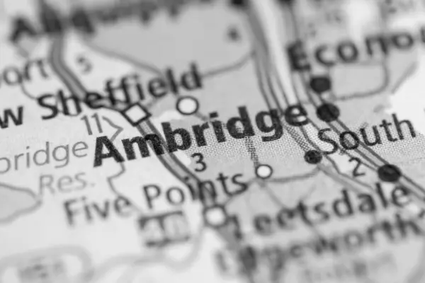 Ambridge Pensilvânia Eua Mapa — Fotografia de Stock