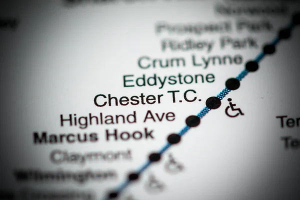 체스터 Philadelphia Metro Map — 스톡 사진
