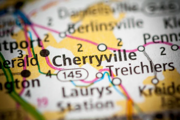 Cherryville Pensilvanya Abd Yol Haritası Konsepti — Stok fotoğraf