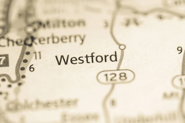 威斯特福德佛蒙特州美国地图概念 — 图库照片