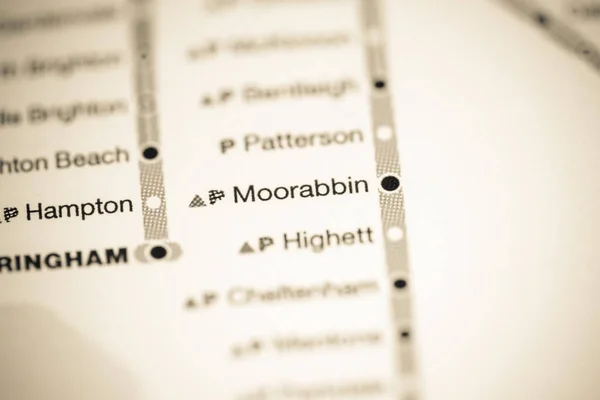 モロビンステーション メルボルン地図 — ストック写真