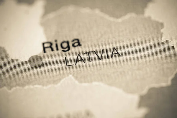 Lotyšsko Kartografie Ilustrace Geografie Mapa — Stock fotografie