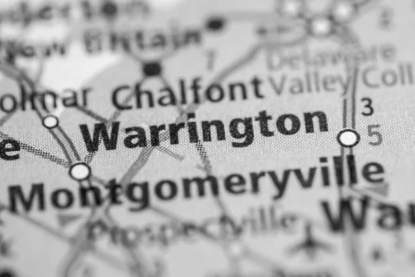 Warrington Pennsylvania Mappa Degli Stati Uniti — Foto Stock