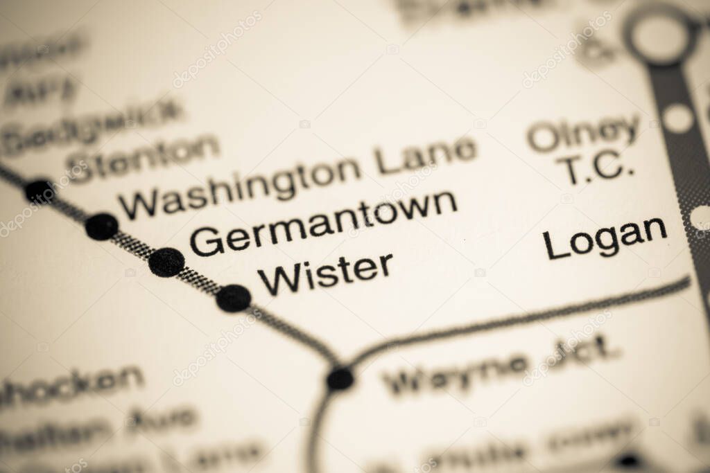 Germantown Station. Philadelphia Metro map.