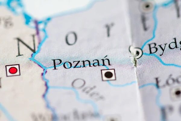 Poznan, Poland on the geography map