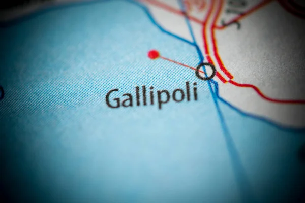 Gallipoli Italia Mapa Vista Cerca — Foto de Stock