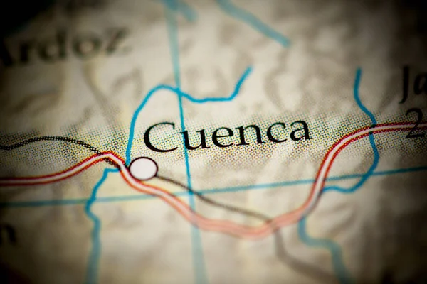 Cuenca. Spain map close up view