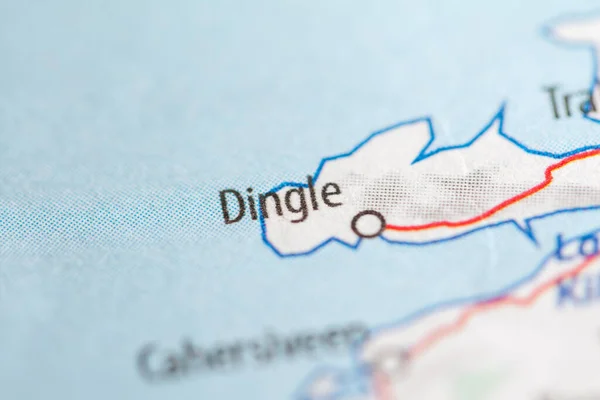 Dingle. Ireland map close up view
