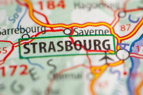 Strasbourg. France on a geography map