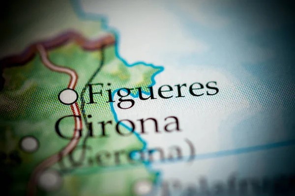 Figueres. Spain map close up view