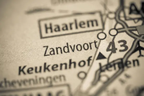 Zandvoort Nederland Een Kaart — Stockfoto
