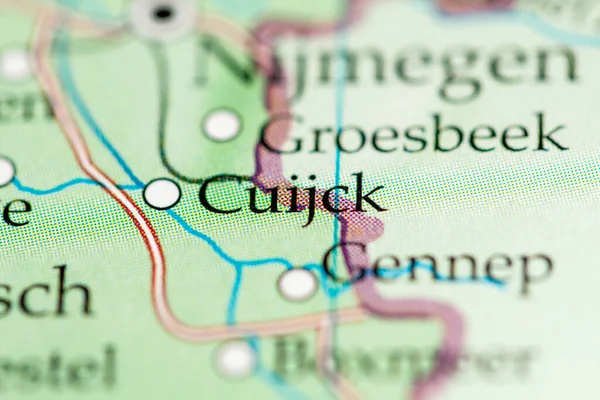 Cuijck Pays Bas Sur Carte Géographique — Photo