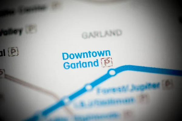Центральний Вокзал Гарланд Карта Метро Даллас — стокове фото