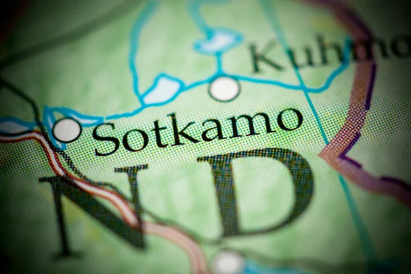 Sotkamo. Finland map close up view