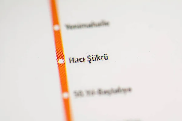 Station Haci Sukru Carte Métro Istanbul — Photo