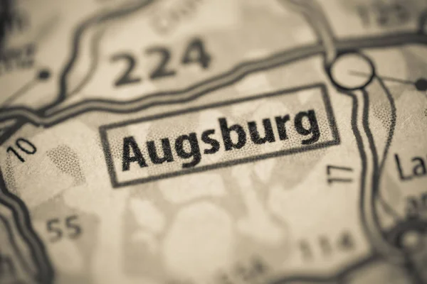 Augsburg. Germany on a map