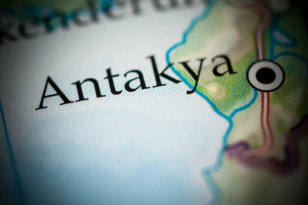Antakya. Turkey map close up view