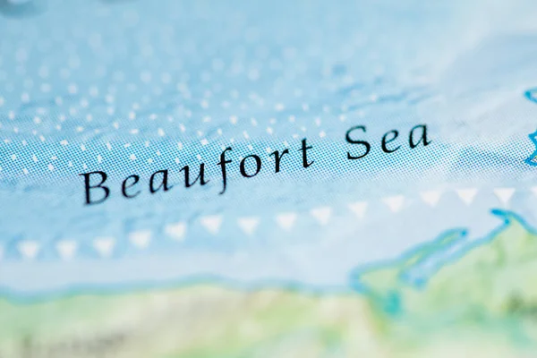 Beaufort Sea map view close up