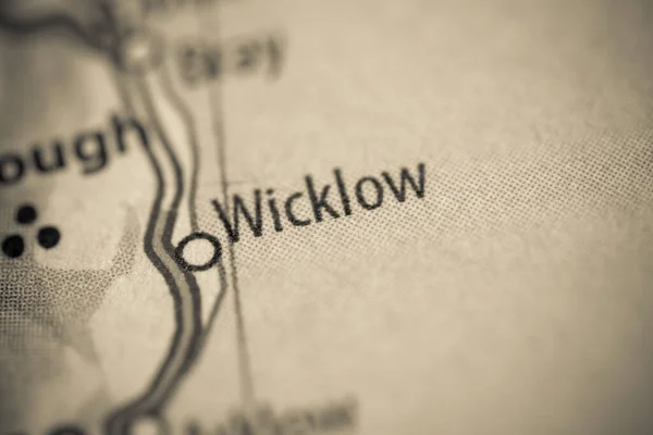Wicklow. Ireland map close up view