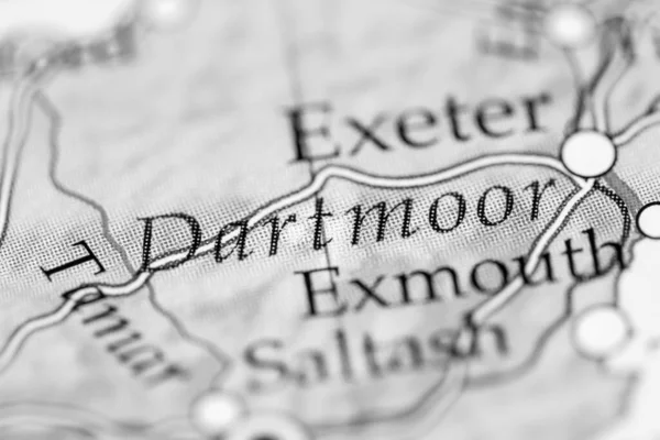 Dartmoor England Map — Stock Photo, Image