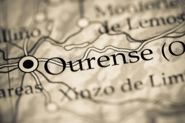 Ourense. Spain map close up view