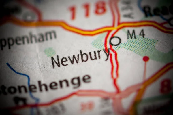 Newbury, England, UK on a map