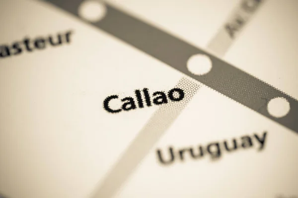 Estação Callao Mapa Metrô Buenos Aires — Fotografia de Stock