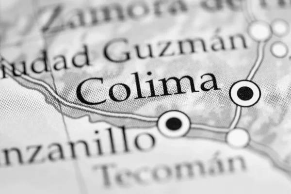 Colima México Mapa Geográfico — Foto de Stock