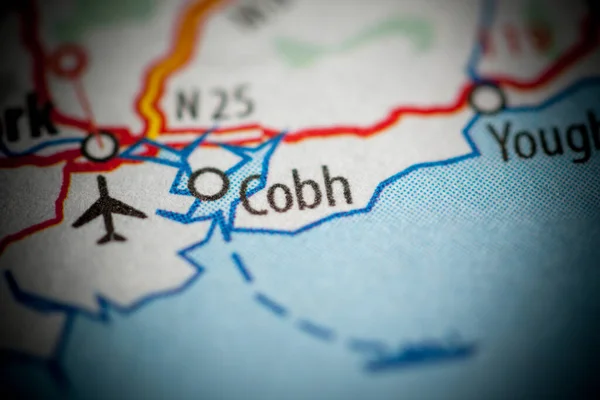 Cobh. Ireland map close up view