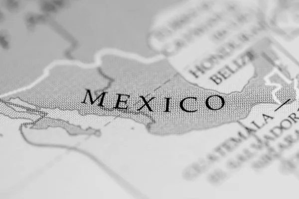 Meksika Coğrafya Haritasında — Stok fotoğraf
