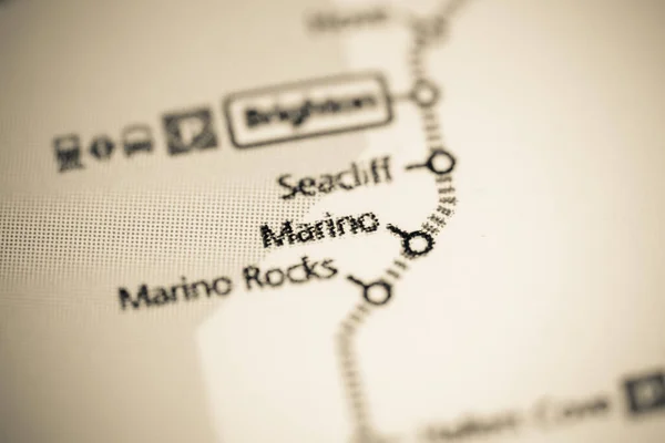 Estação Marino Mapa Metro Adelaide — Fotografia de Stock