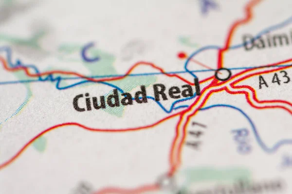 Ciudad Real España Mapa Geográfico — Foto de Stock