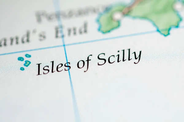 Isles Scilly Inglaterra Reino Unido Mapa Geografia — Fotografia de Stock