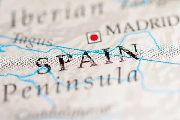 Spain map close up view