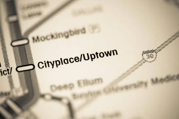 Cityplace Uptown Station Mapa Del Metro Dallas —  Fotos de Stock