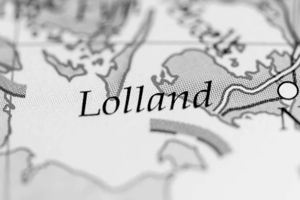 Lolland Noruega Mapa — Fotografia de Stock