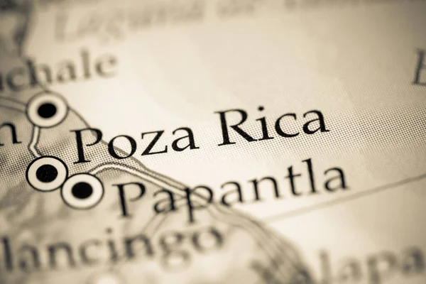 Poza Rica Mexiko Mapě — Stock fotografie