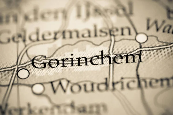 Горінхем Нідерланди Географічній Карті — стокове фото