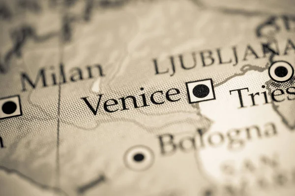 Βενετία Ιταλία Χάρτης Close View — Φωτογραφία Αρχείου