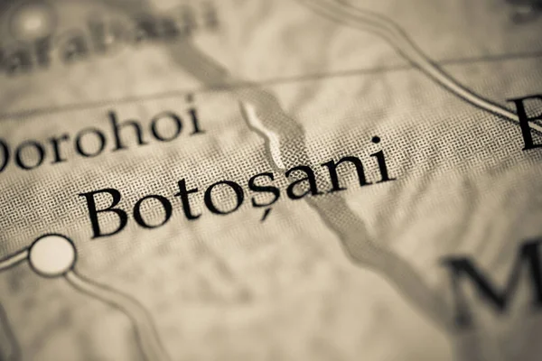 Botosani Rumania Mapa Geográfico — Foto de Stock