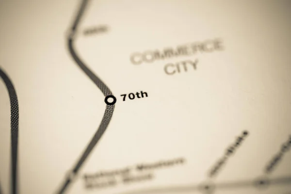 Istasyon Denver Metro Haritası — Stok fotoğraf
