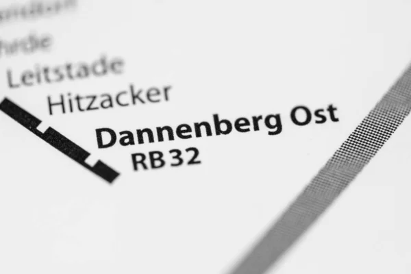 Estación Dannenberg Ost Mapa Del Metro Hamburgo — Foto de Stock