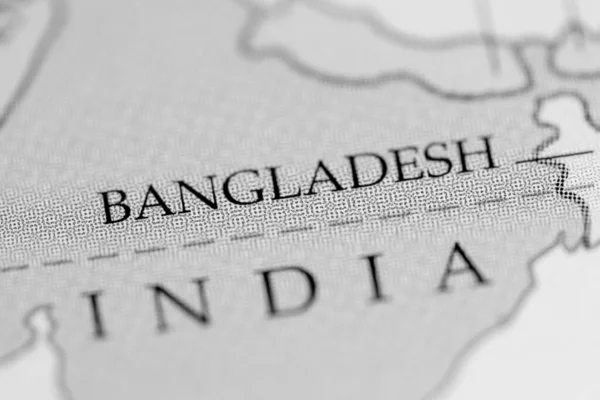Bangladesh on a geography map