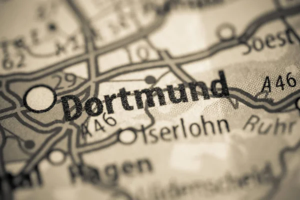 Dortmund. Germany on a map