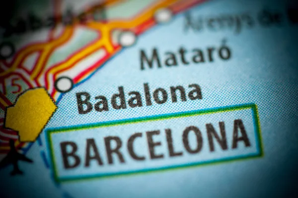 Badalona España Mapa — Foto de Stock