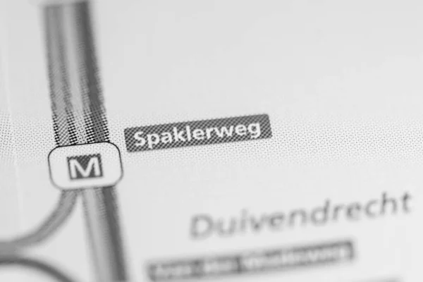 Spaklerweg Állomás Amszterdam Metrótérkép — Stock Fotó