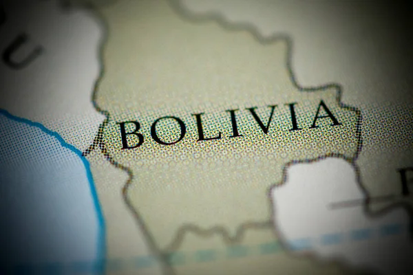 Bolivia Vista Del Mapa Cerca — Foto de Stock