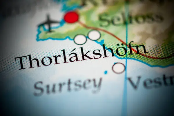 Thorlakshofn Islândia Mapa Perto — Fotografia de Stock