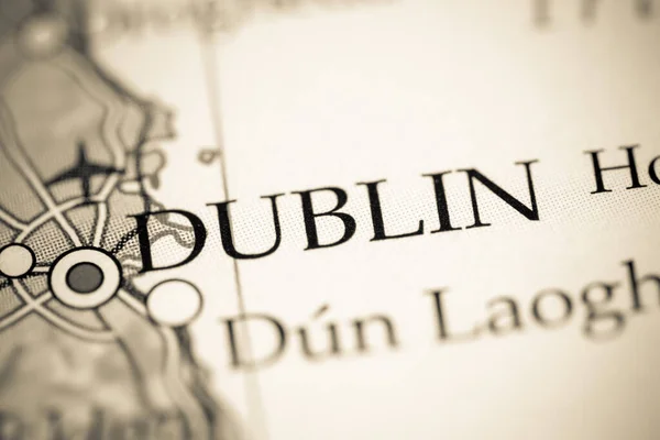 Dublin. Ireland map close up view